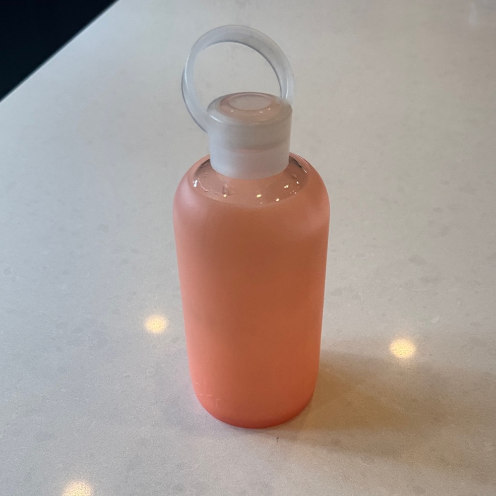 bkr Pink  peach Glass Water Bottle